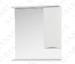 Зеркало со шкафом Sanmaria Квадро 60 белый - глянец, венге с белым