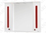 Зеркало с 2-мя шкафами Sanmaria Париж 100, белый с черными и красными вставками