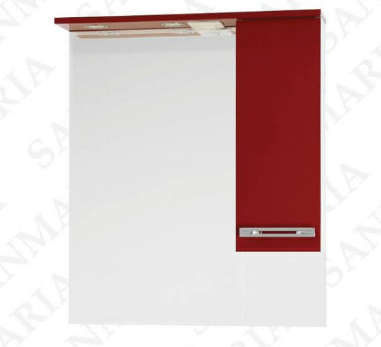 Зеркало со шкафом Sanmaria Рим 65 белый, красный, черный, вишня
