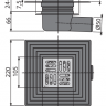 Душевой сливной трап Alcaplast APV26C 105×105/50 гидрозатвор - сухой