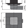 Душевой сливной трап Alcaplast APV1324 105×105/50 комбинированный гидрозатвор SMART