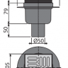 Душевой сливной трап Alcaplast APV32 105×105/50 комбинированный гидрозатвор SMART